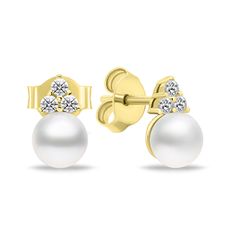 Brilio Silver Nadčasová pozlacená sada šperků s pravými perlami SET228Y (náušnice, náhrdelník)