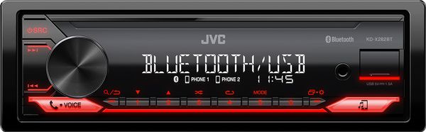  modern autórádió jvc KD-X282BT Bluetooth aux usb kijelző 13sávos hangszínszabályzó teljesítmény 4x 50w 