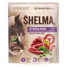 SHELMA Freshmeat Sterilised 750g hovězí granule pro kočky