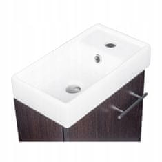 Deftrans Koupelnová skříňka s umyvadlem s baterií a sifonem 40 bílý wenge
