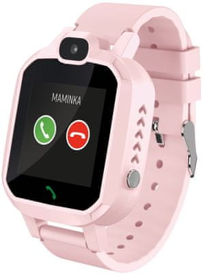 Dětské chytré hodinky LAMAX WCall funkce volání slot pro SIM kartu oboustranná komunikace dotykový displej odolný voděodolné hodinky dětské hodinky s funkcí volání dlouhá výdrž diktafon hry budík kalkulačka SOS tlačítko GPS WiFi LBS voděodolné IP65 dlouhá výdrž baterie