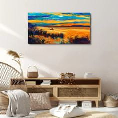 COLORAY.CZ Obraz na plátně Vodní obloha západ slunce 100x50 cm