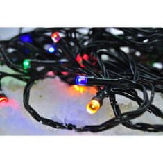Solight LED venkovní vánoční řetěz, 500 LED, 50m, přívod 5m, 8 funkcí, časovač, IP44, vícebarevný, 1V05-M
