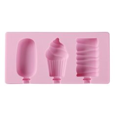 Northix Forma na zmrzlinu ze silikonu - růžová 