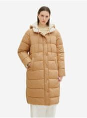 Tom Tailor Béžový dámský zimní prošívaný oboustranný kabát Tom Tailor XL