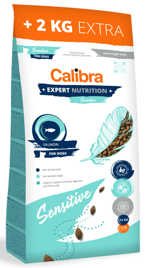 Calibra Dog EN Sensitive Salmon NEW 12 kg + 2 kg