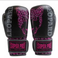 Noah SUPER PRO Dětské Boxerské rukavice Leopard - černo/růžové