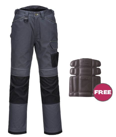 Portwest Ochranné kalhoty do pasu t601 šedá/černá velikost 56/40