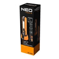 NEO Dílenská lampa na baterie 500 lm cob + svítilna + podstavec