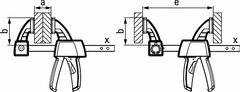 Bessey Univerzální lisovací nástroj 300/80 mm jednoruční rychloupínací svorka