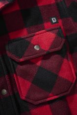 BRANDIT košile Jeff Fleece Shirt Long Sleeve Červená-černá Velikost: M