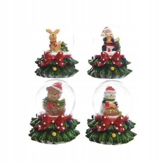 Kaemingk Vánoční dekorativní sněhová koule mix design 6,5 cm