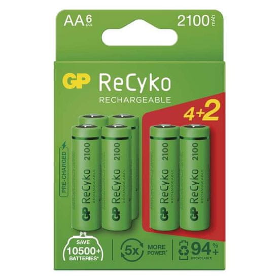 Emos EMOS Nabíjecí baterie GP ReCyko 2100 AA (HR6), 6 ks B2121V
