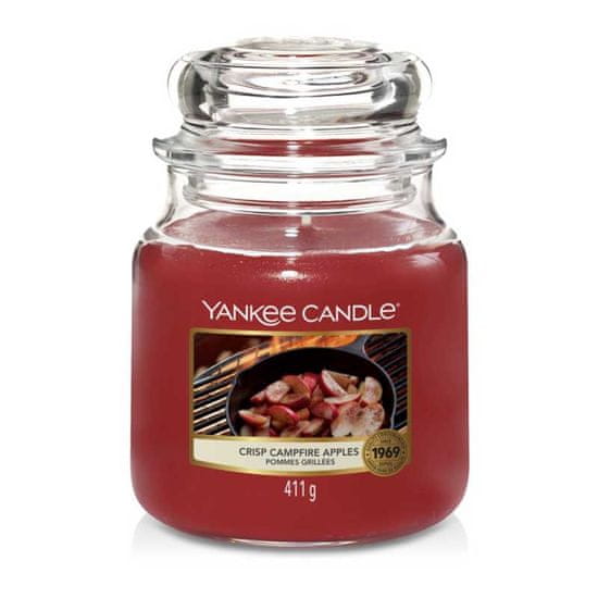 Yankee Candle vonná svíčka Crisp Campfire Apples (Jablka pečená na ohni) 411g
