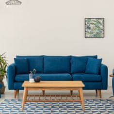 Hanah Home 3-místná pohovka Sofia 215 cm tmavě modrá