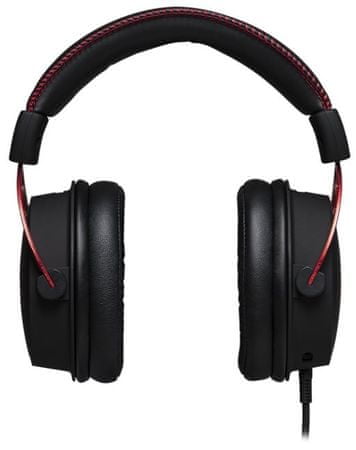 Slúchadlá Kingston HyperX Cloud Alpha čierna červená (4P5L1AM#ABB) 50 mm meniče headset pohodlné odnímateľný mikrofón s rušením šumu hliníkový rám polstrované pohodlné náušníky prémiová pena zmiešavač zvuku nastavenie basov