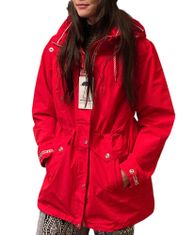 Valino červená multifunkční bunda s kapucí Velikost: 40