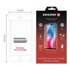 SWISSTEN Sklo Swissten Full Glue, Color Frame, Case Friendly Pro Apple Iphone 6/6S Bílé