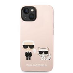 Karl Lagerfeld hard silikonový obal iPhone 14 PLUS 6.7" Pink Liquid Silicone Karl & Choupette