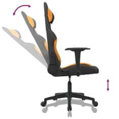 Vidaxl Herní židle černá a oranžová textil