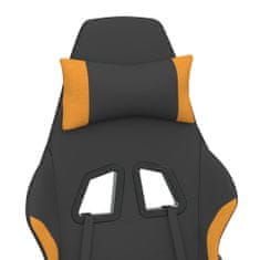 Vidaxl Herní židle černá a oranžová textil