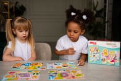Farfarland Vzdělávací hra se suchým zipem "můj dům". Hry pro děti - barevné skládačky deskové hry pro batolata. Rané vzdělávání 