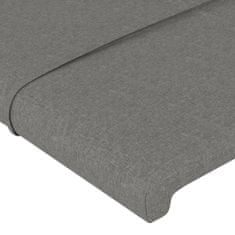 Greatstore Čelo postele s LED tmavě šedé 100x5x78/88 cm textil