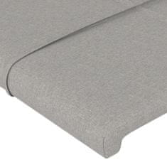 Greatstore Čela postele 2 ks světle šedá 80x5x78/88 cm textil