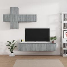 Vidaxl 7dílný set TV skříněk šedý sonoma kompozitní dřevo
