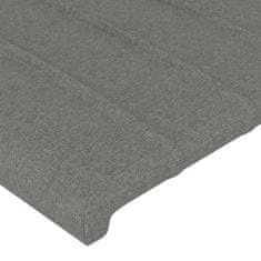 Greatstore Čelo postele s LED tmavě šedé 144x5x78/88 cm textil