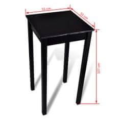 Vidaxl Černý barový stůl MDF 55 x 55 x 107 cm