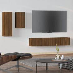Vidaxl 4dílný set TV skříněk hnědý dub kompozitní dřevo