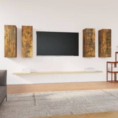 Greatstore TV skříňky 4 ks kouřový dub 30,5 x 30 x 90 cm kompozitní dřevo