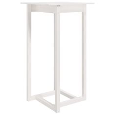 Vidaxl Barový stolek bílý 60 x 60 x 110 cm masivní borové dřevo