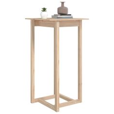 shumee Barový stolek 60 x 60 x 110 cm masivní borové dřevo