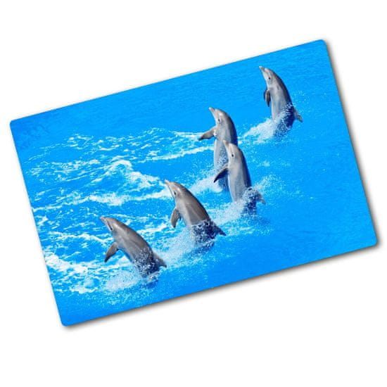 Wallmuralia Kuchyňská deska skleněná Delfíny
