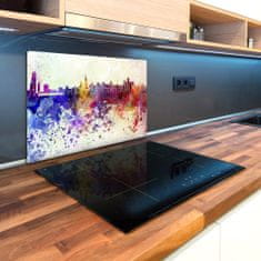 Wallmuralia Kuchyňská deska skleněná Barevné Chicago 80x52 cm