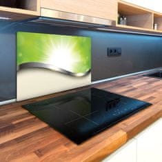 Wallmuralia Kuchyňská deska velká skleněná Zelená abstrakce 80x52 cm