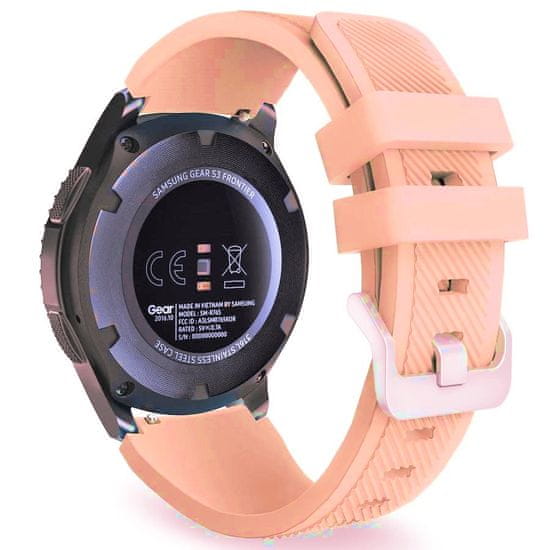 BStrap Silicone Sport řemínek na Huawei Watch GT/GT2 46mm, sand pink