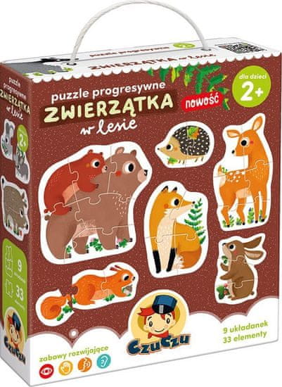 CzuCzu  Puzzle Zvířátka z lesa 9v1 (2-6 dílků)