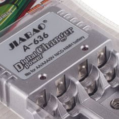 INTEREST Digitální nabíječka baterií Jiabao JB-636 vhodná pro baterie AA/AAA/9V.