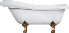 Mexen Retro volně stojící vana 170x75 cm bílá, nohy zlato , sifon chrom (53251707500-50)