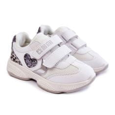 Big Star Dětská sportovní obuv na suchý zip KK374022 White velikost 35