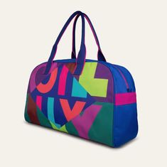 Oilily Cestovní taška Oilily Weekender Surf blue, kolekce Graphic