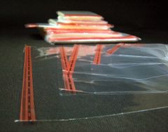 MaxOFFICE Celofánový sáček s klopou (krycí proužek) 10 x 10 cm - 100 ks