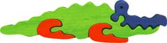 Fauna Dřevěné mini puzzle krokodýl, FAUNA