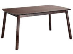 Beliani Jídelní stůl 150 x 90 cm tmavé dřevo ELBA