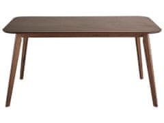 Beliani Jídelní stůl 150 x 90 cm tmavé dřevo EPHRATA