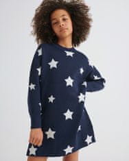 MAYORAL dlouhý pletený modro svetr s hvězdičkami Velikost: 16/162