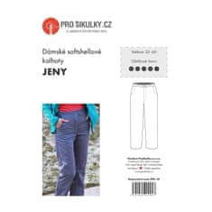Prošikulky Střih dámské softshellové kalhoty JENY | 32 - 60 - Česky